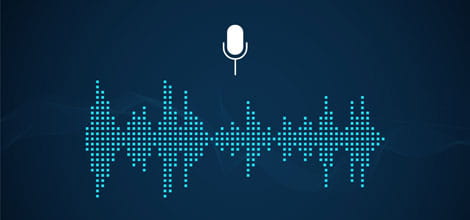 graphic of voice recorder and mic logo